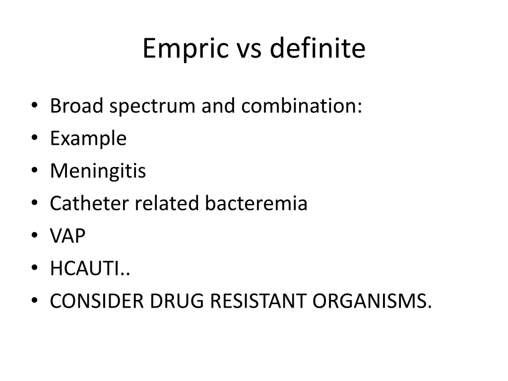 empric vs definite