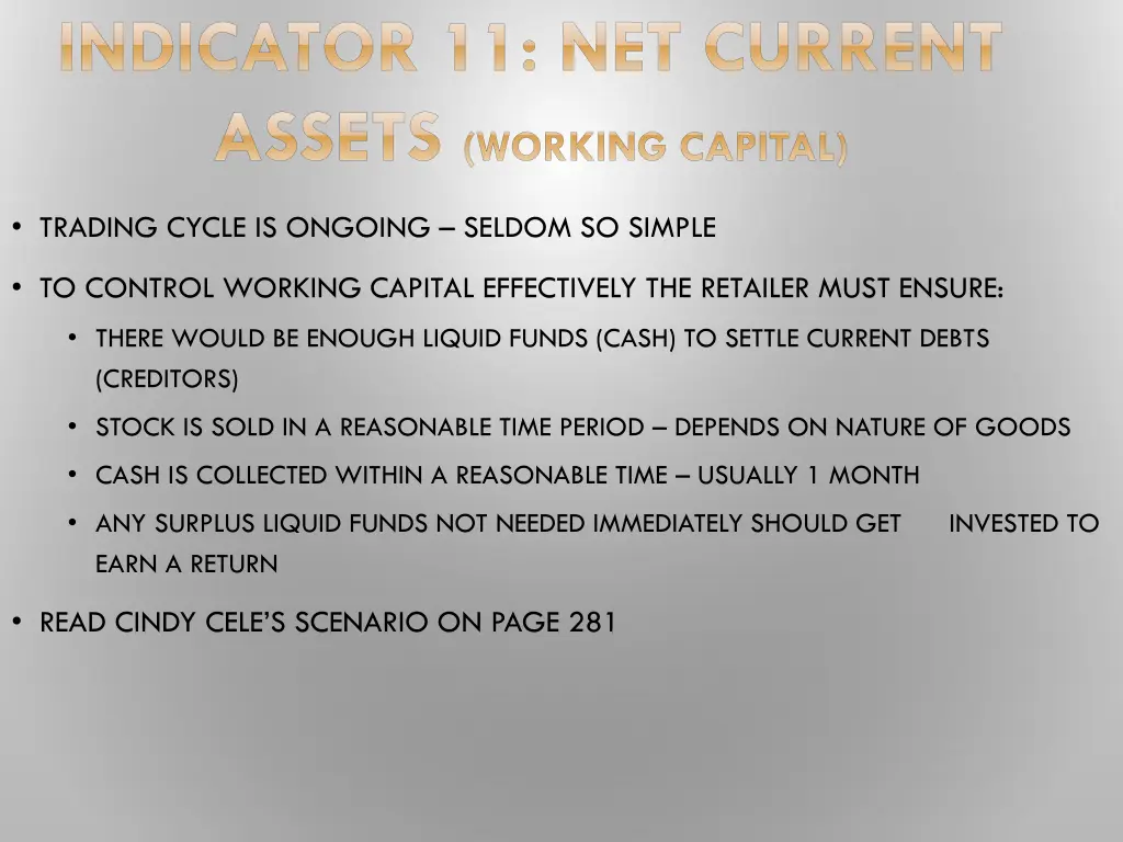 indicator 11 net current assets working capital 3