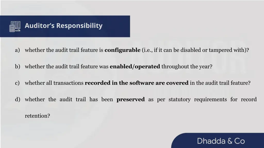 auditor s responsibility