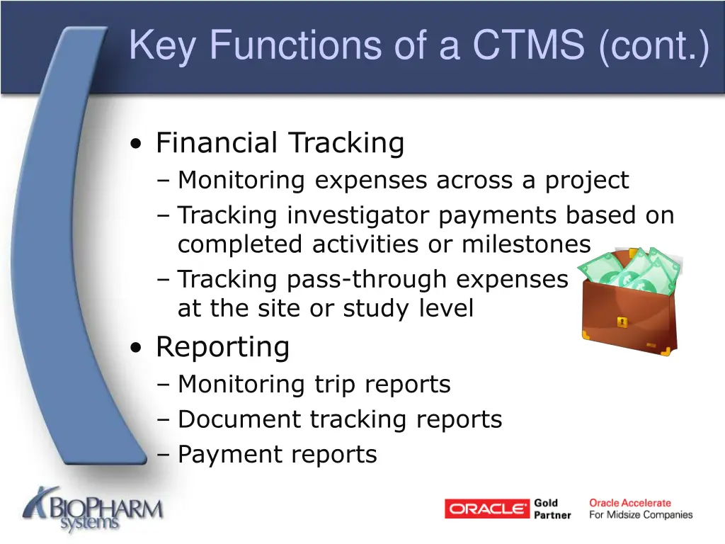 key functions of a ctms cont 2