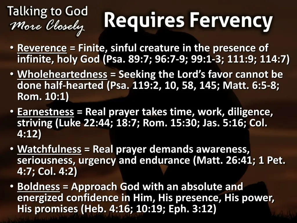 reverence finite sinful creature in the presence