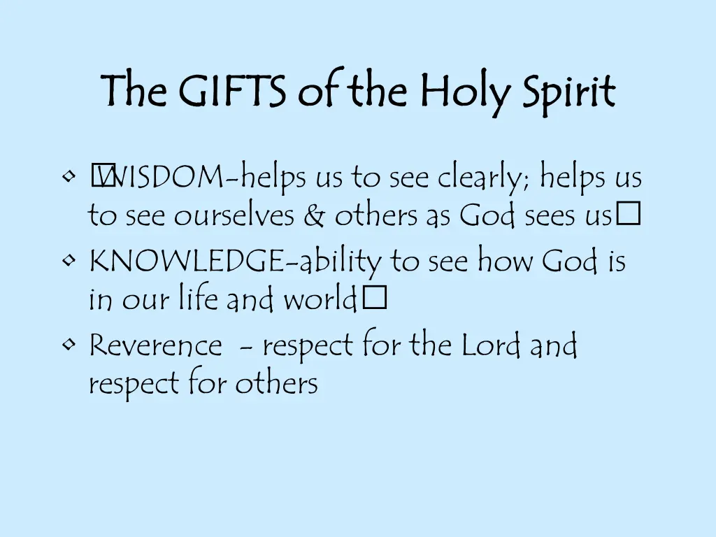 the gifts of the holy spirit the gifts