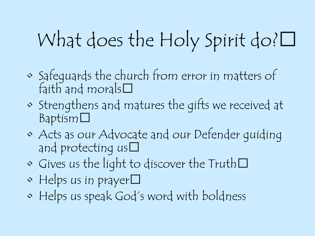 what does the holy spirit do