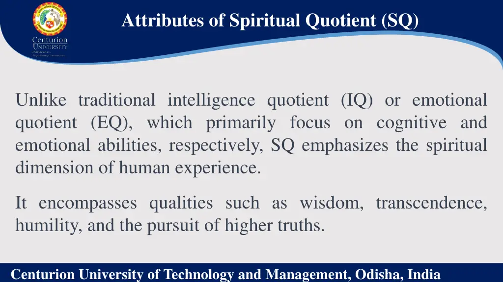 attributes of spiritual quotient sq