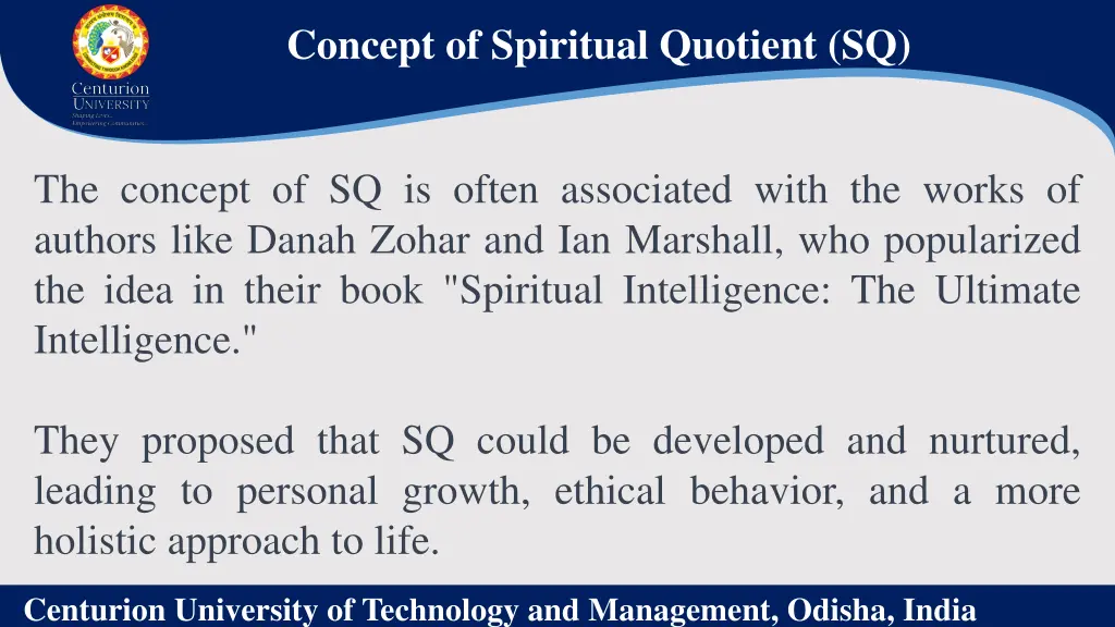 concept of spiritual quotient sq