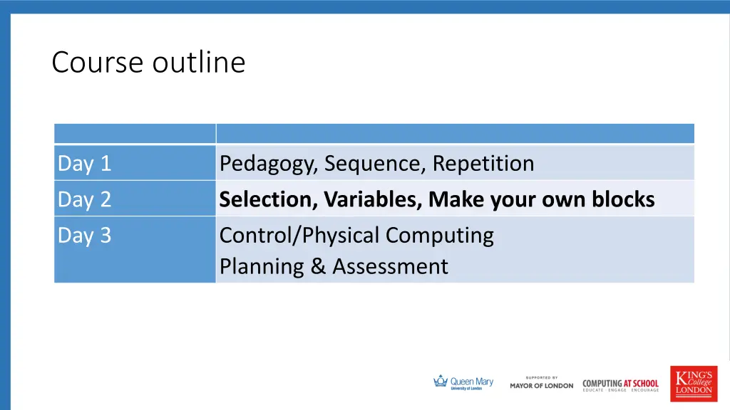 course outline