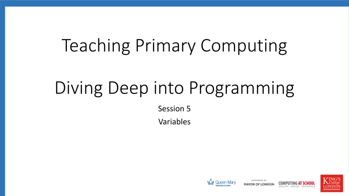 teaching primary computing