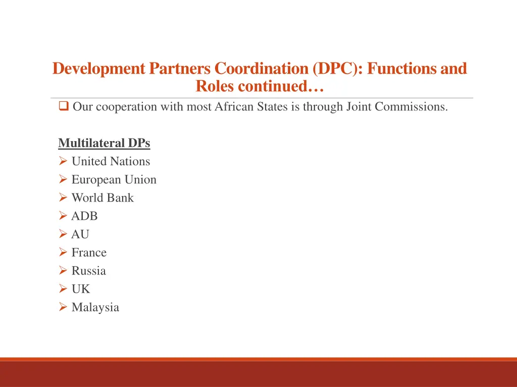 development partners coordination dpc functions 1