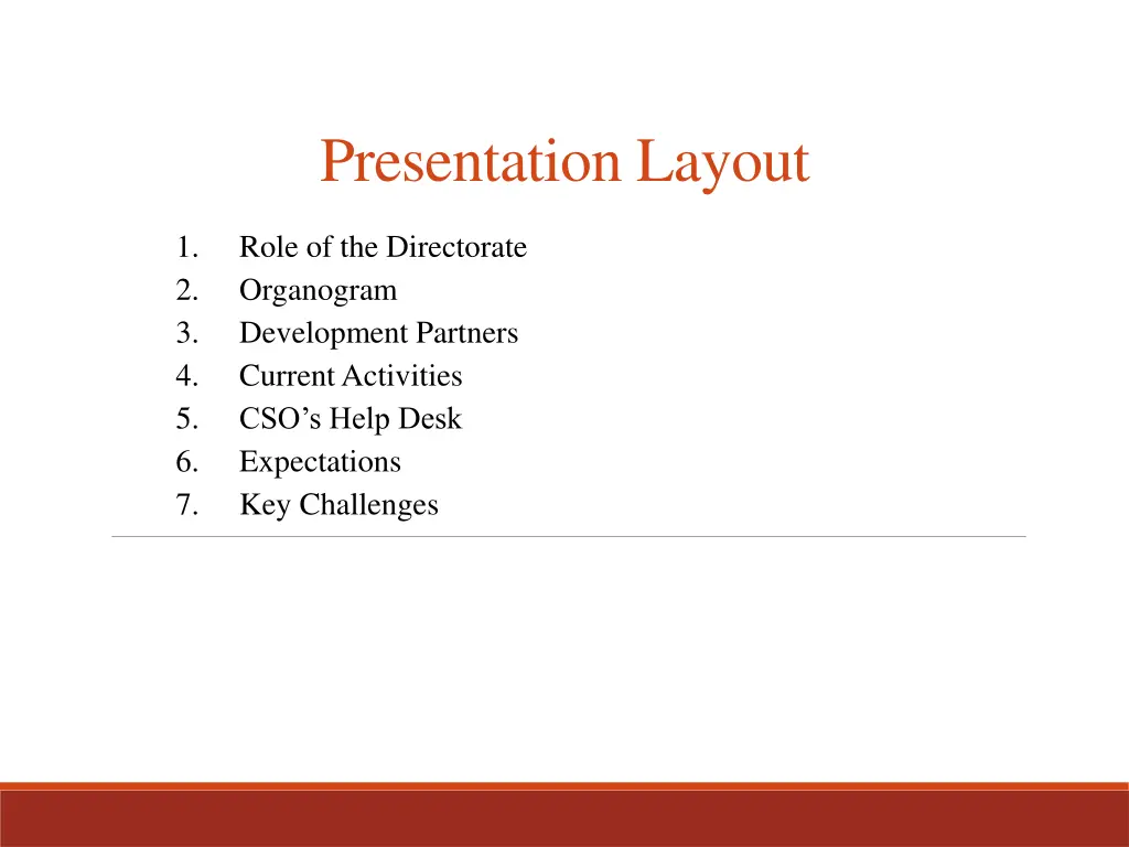 presentation layout