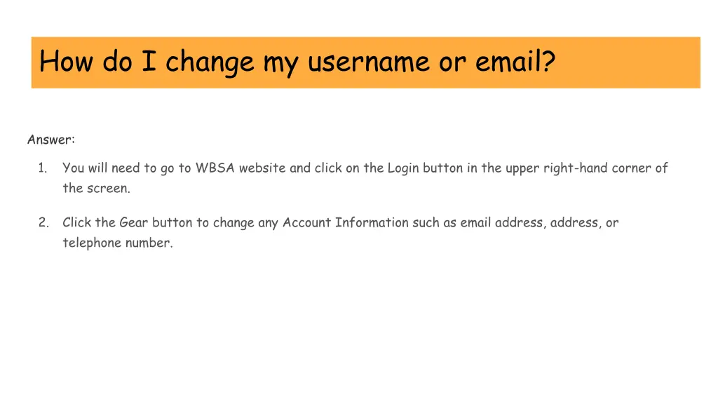 how do i change my username or email