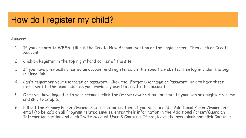 how do i register my child