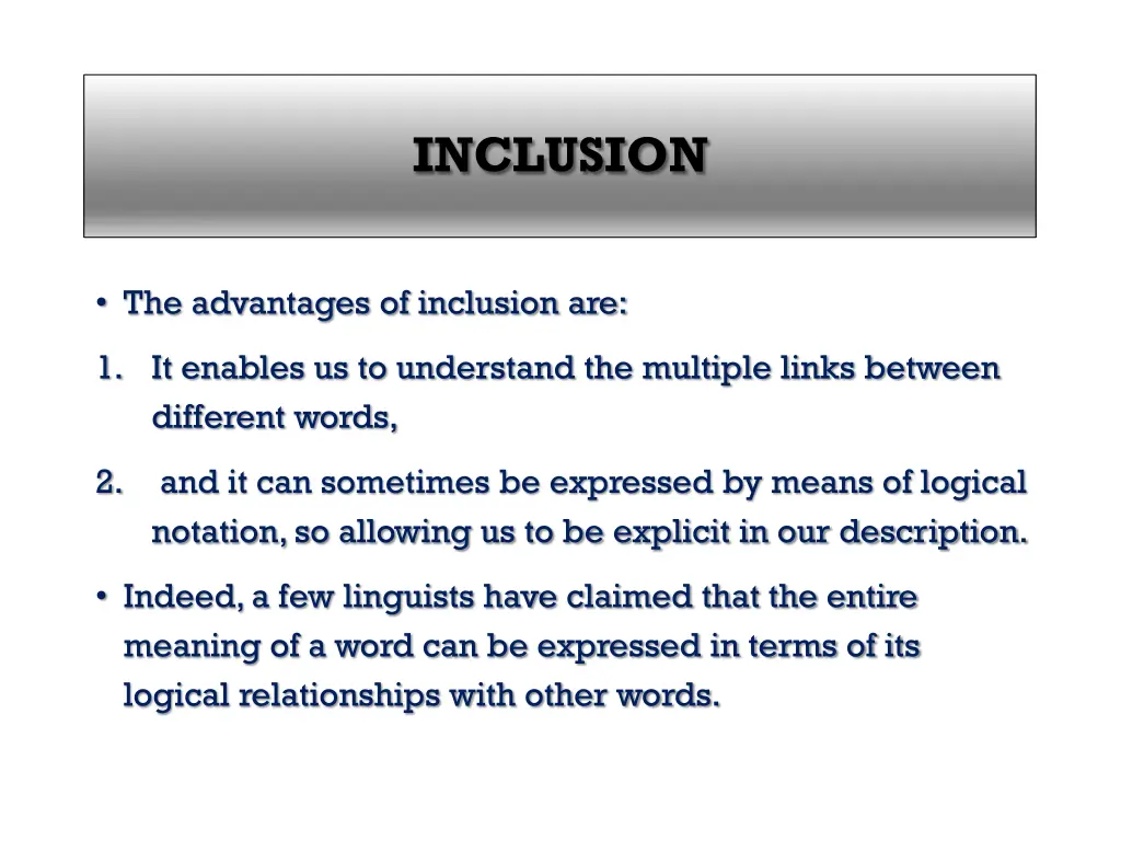 inclusion 1