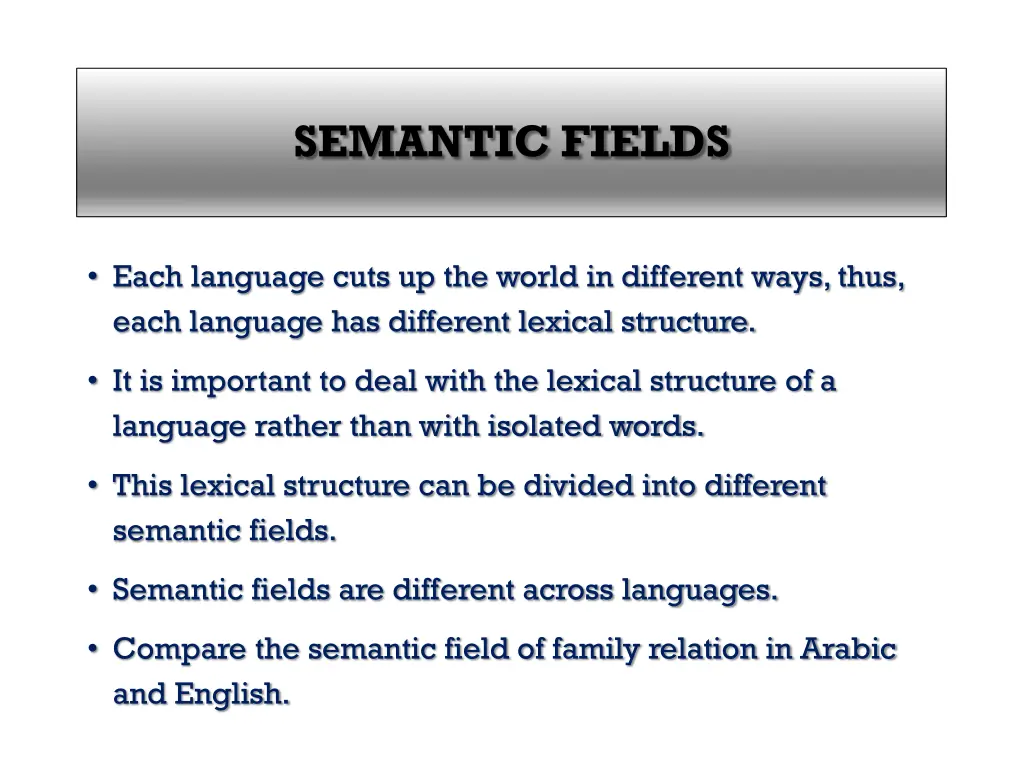 semantic fields