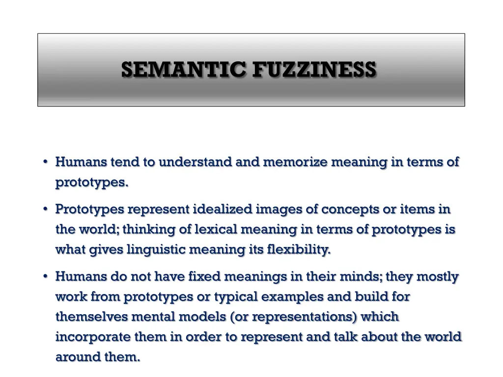 semantic fuzziness 2