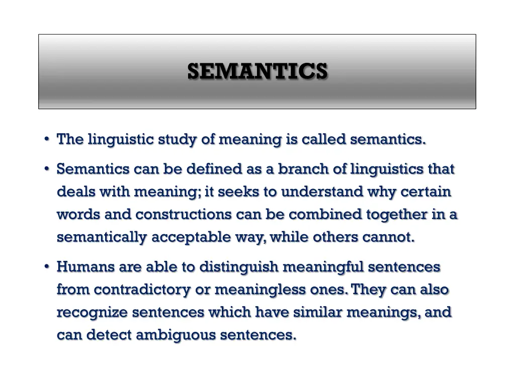 semantics