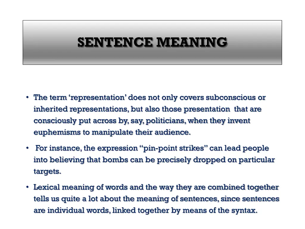 sentence meaning