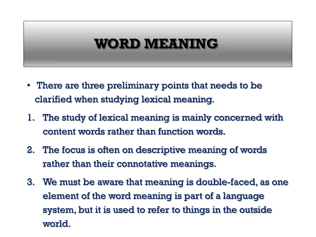 word meaning