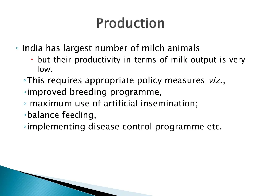 india has largest number of milch animals