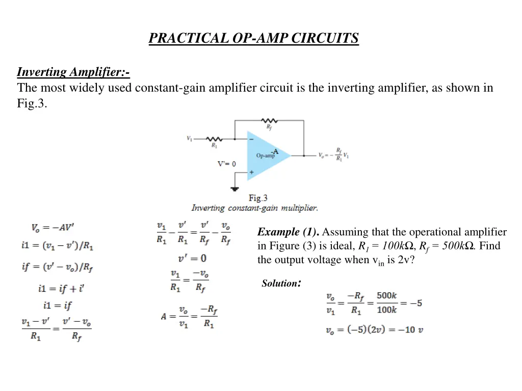 practical op amp circuits