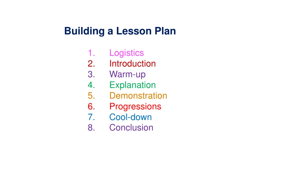 building a lesson plan