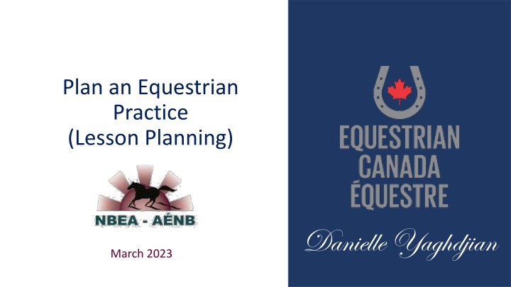 plan an equestrian practice lesson planning