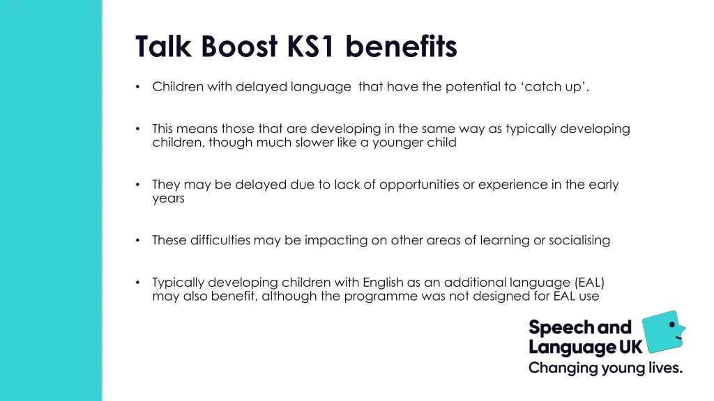 talk boost ks1 benefits