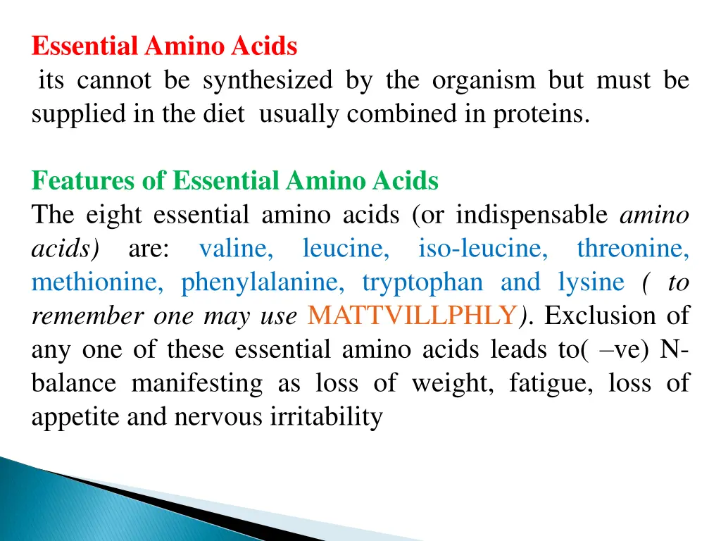 essential amino acids its cannot be synthesized