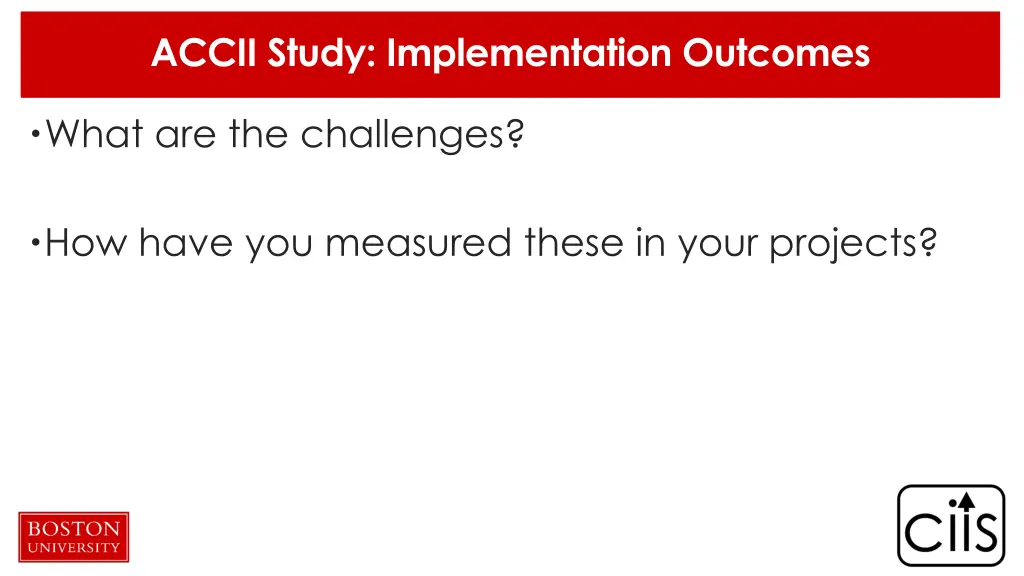 accii study implementation outcomes