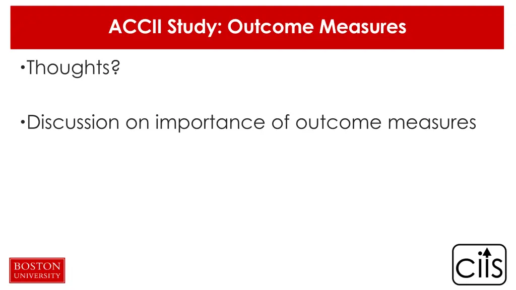 accii study outcome measures