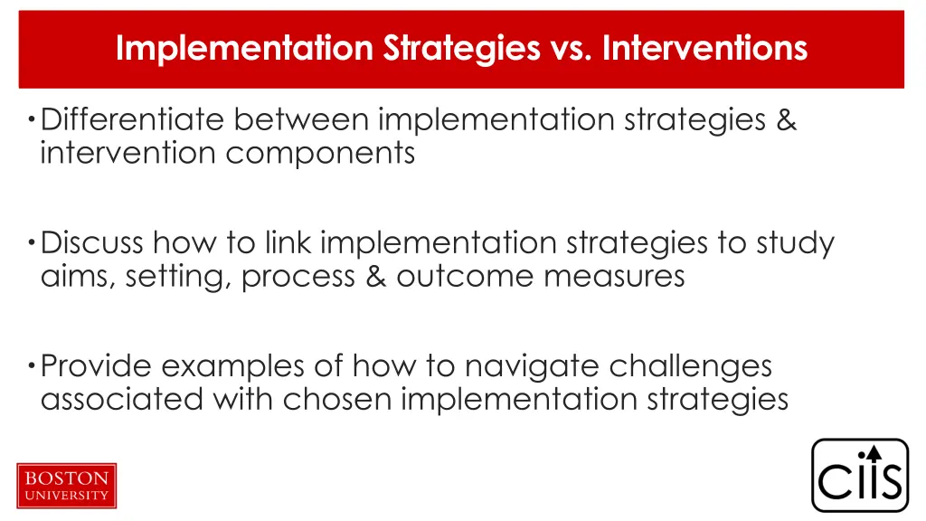 implementation strategies vs interventions