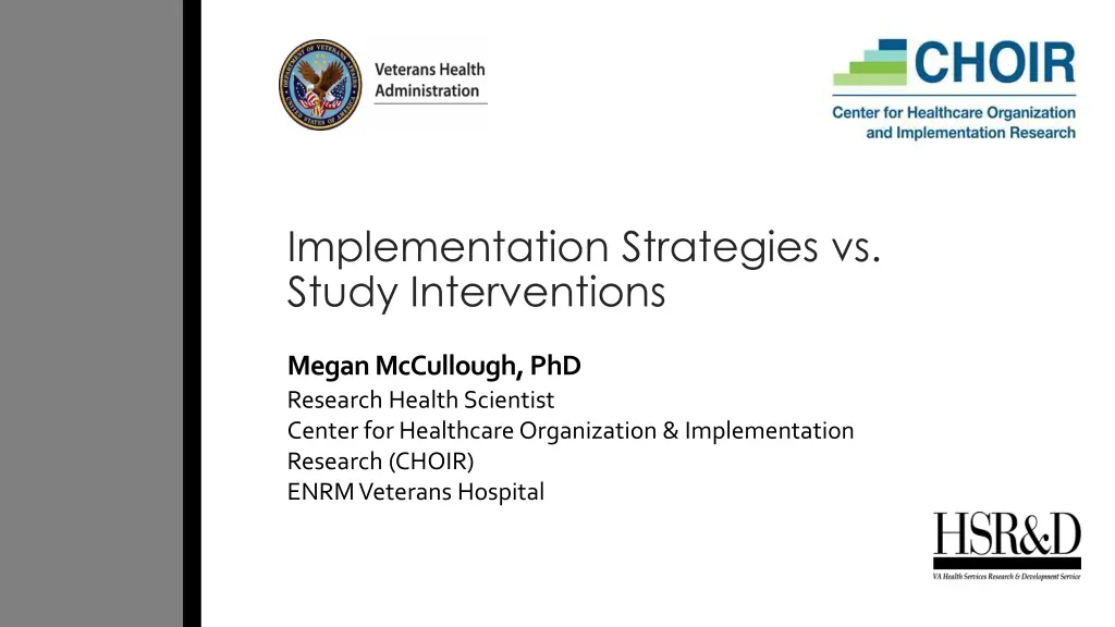 implementation strategies vs study interventions