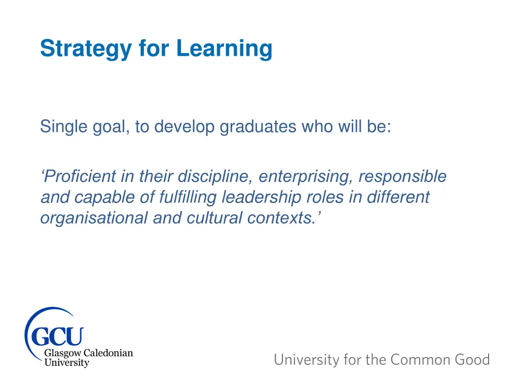 strategy for learning