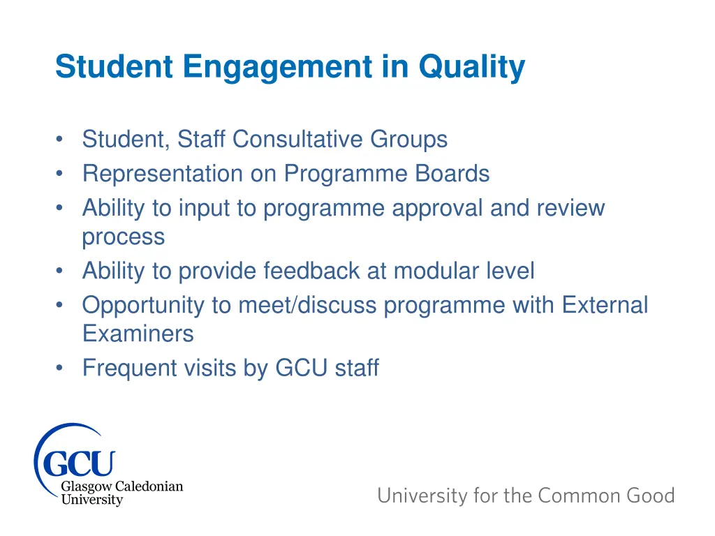 student engagement in quality