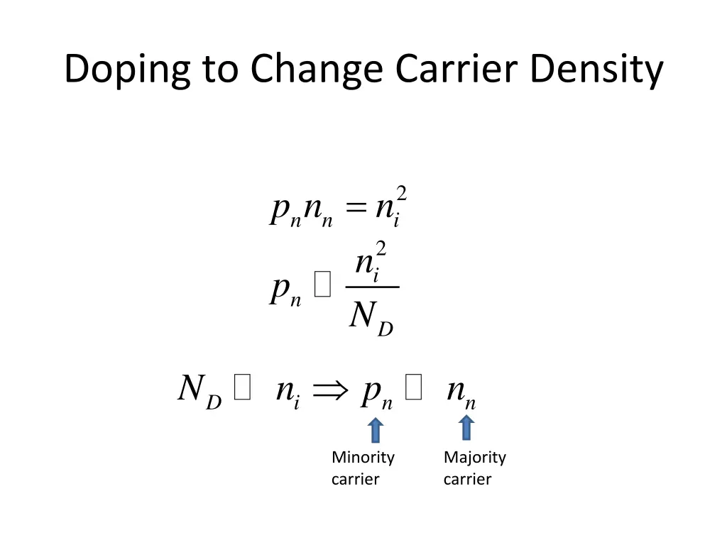 doping to change carrier density