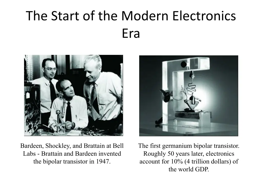 the start of the modern electronics era