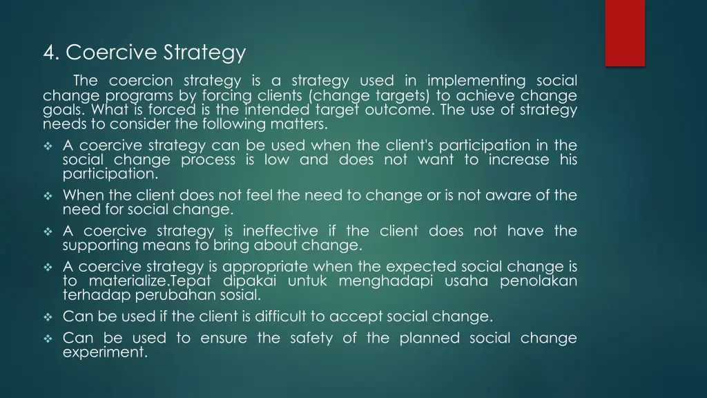 4 coercive strategy the coercion strategy