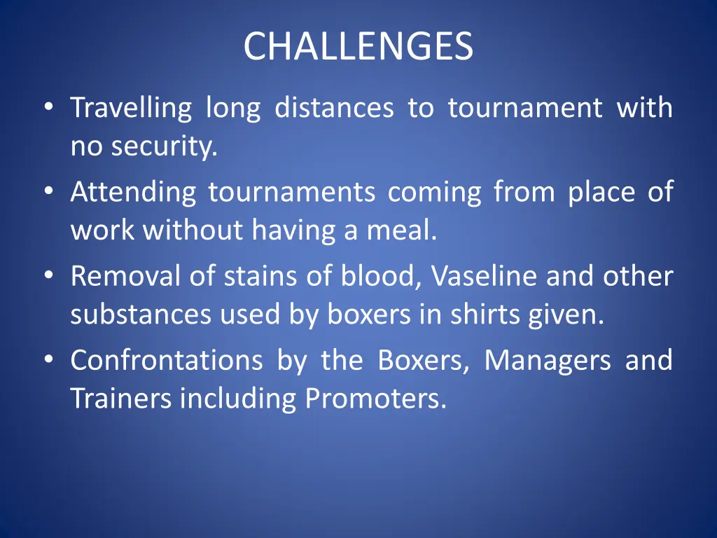 challenges