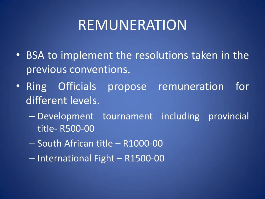 remuneration