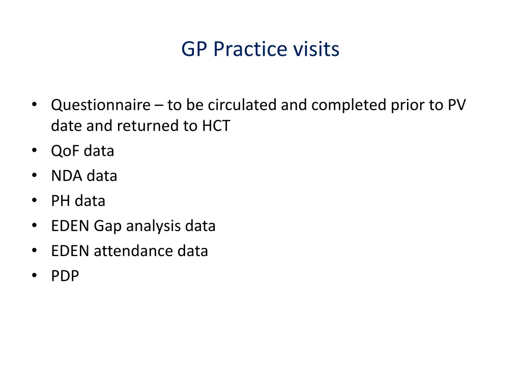 gp practice visits