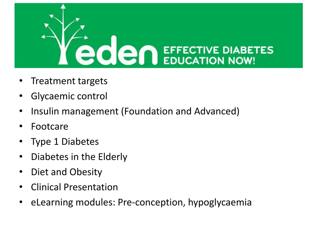 treatment targets glycaemic control insulin