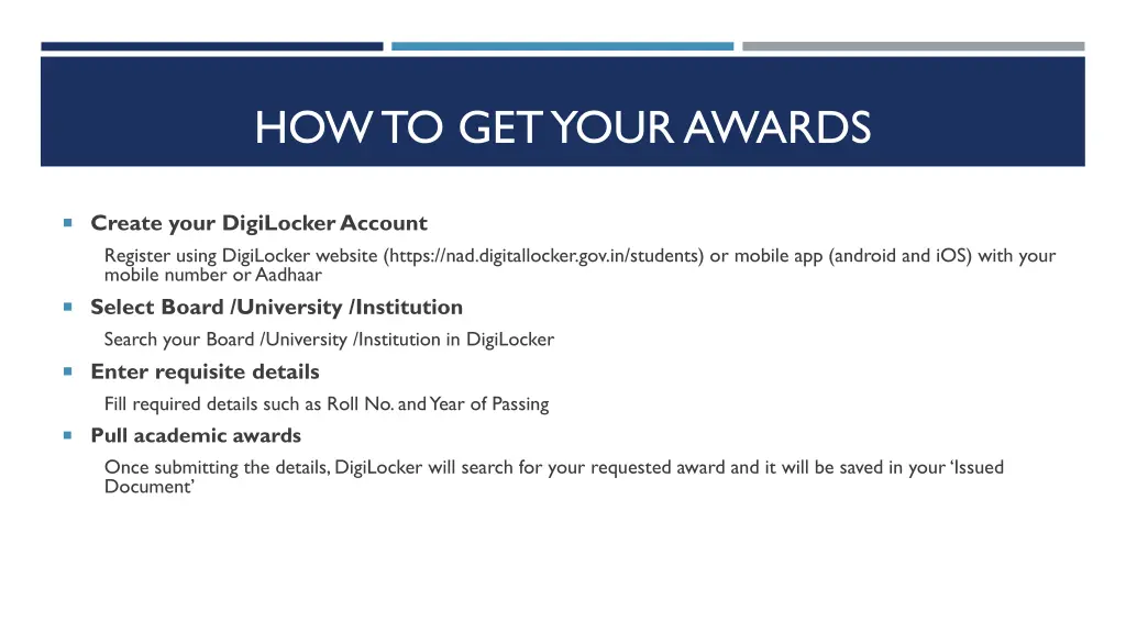 how to get your awards