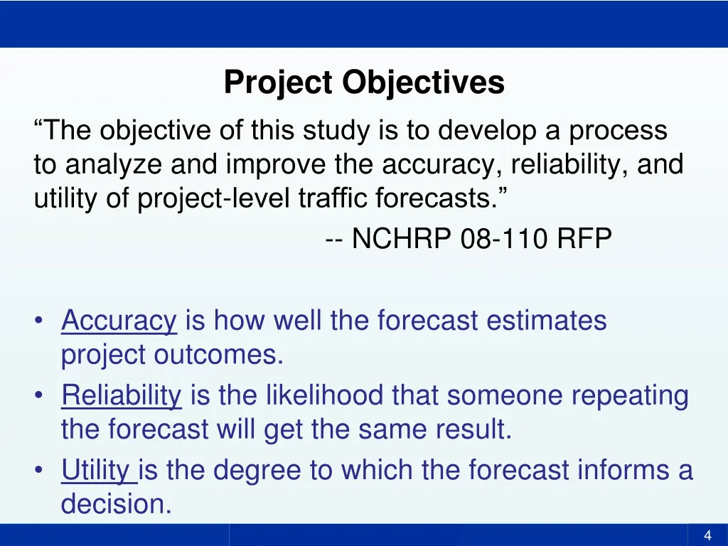 project objectives