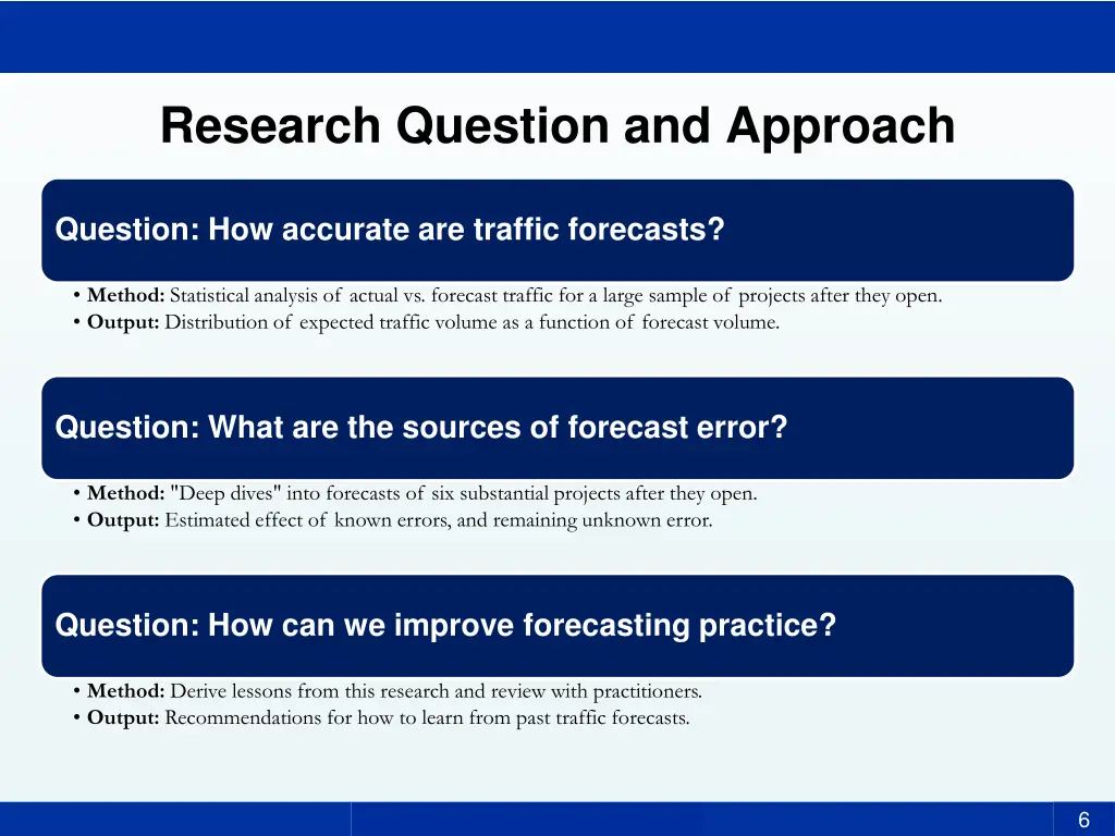 research question and approach