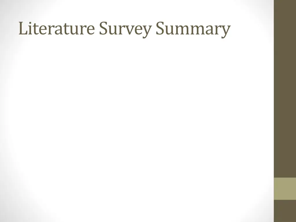 literature survey summary