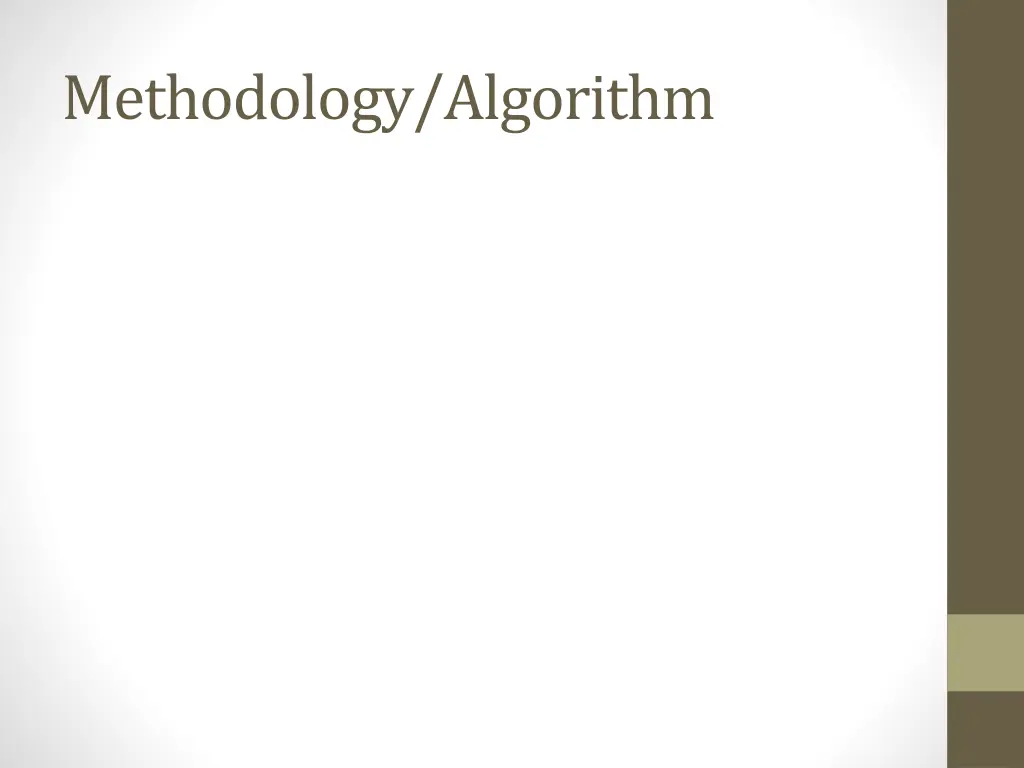 methodology algorithm