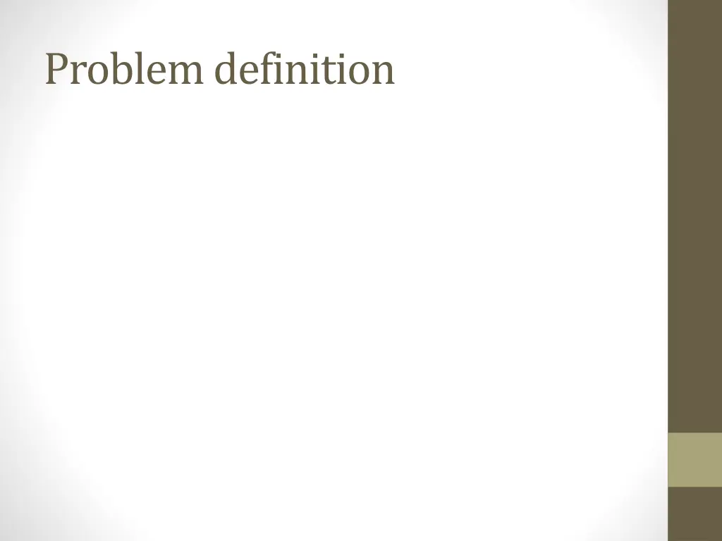 problem definition