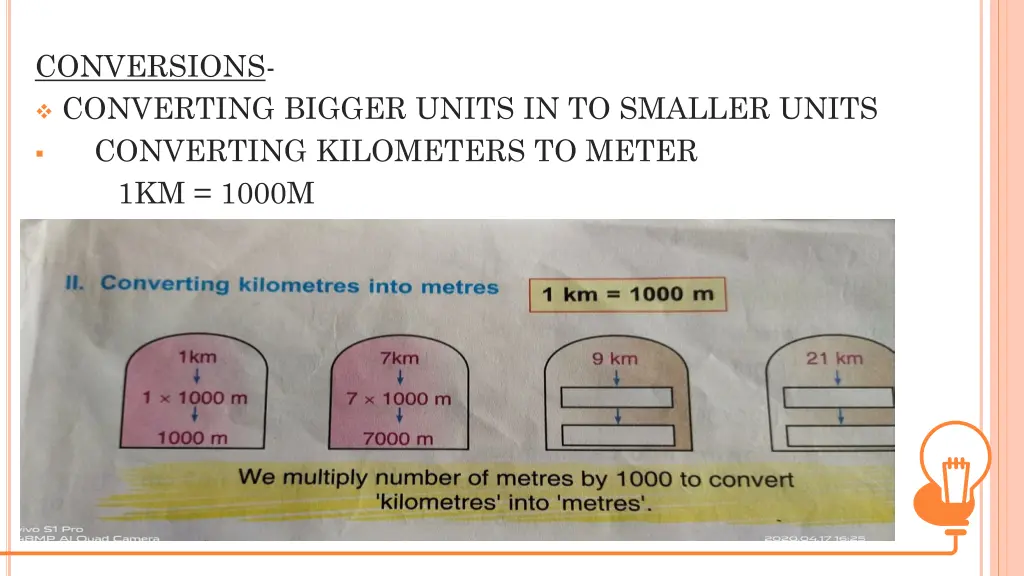 conversions converting bigger units in to smaller 1