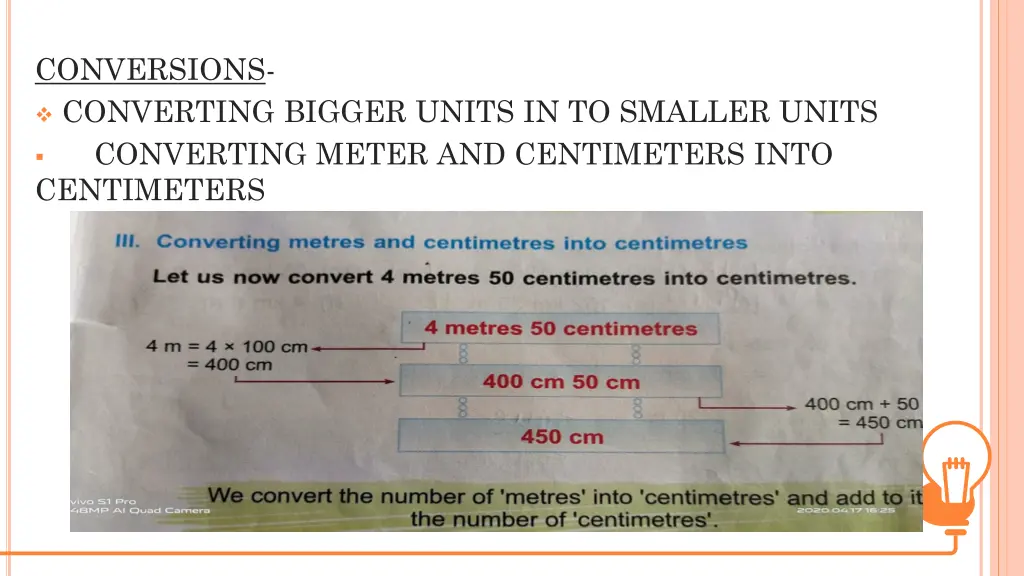 conversions converting bigger units in to smaller 2