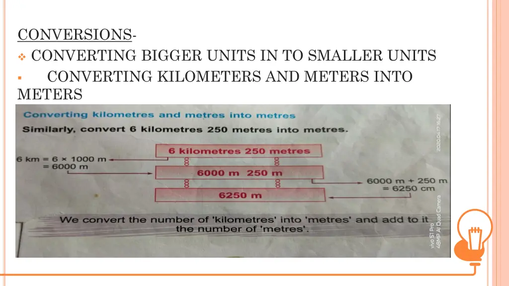 conversions converting bigger units in to smaller 3