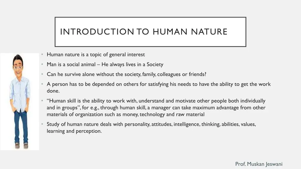 introduction to human nature